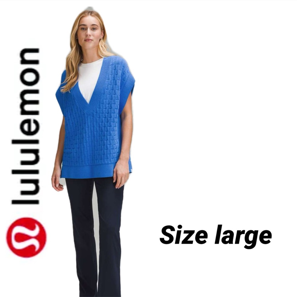 Lululemon Cable-Knit Relaxed-Fit Sweater Vest
Pipe Dream Blue large